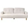 Beliani Trivietė sofa TUVE, balta boucle medžiaga