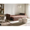 Beliani Trivietė sofa VAXHOLM Boucle ruda su daiktadėže