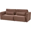 Beliani Trivietė sofa VAXHOLM Boucle ruda su daiktadėže