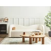 Beliani Trivietė sofa VELTADA, veliūras, kreminė balta