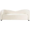 Beliani Trivietė sofa VELTADA, veliūras, kreminė balta