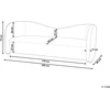 Beliani Trivietė sofa VELTADA, veliūras, kreminė balta