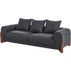 Beliani Trivietė sofa VINLIDEN, juoda