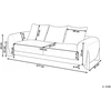Beliani Trivietė sofa VINLIDEN, rudas „boucle“ audinys