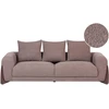 Beliani Trivietė sofa VINLIDEN, rudas „boucle“ audinys