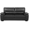 Beliani Trivietė sofa VOGAR iš dirbtinės odos, juoda