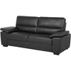 Beliani Trivietė sofa VOGAR iš dirbtinės odos, juoda