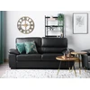 Beliani Trivietė sofa VOGAR iš dirbtinės odos, juoda