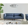 Beliani Trivietė sofa VORGOD tamsiai mėlyna