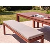 Beliani TUSCANIA sodo suoliukas su pagalvėle, 160 cm, eukalipto mediena, smėlio spalvos