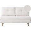 Beliani Tvivietė sofa lova JERSLEV Boucle, kreminės spalvos