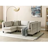 Beliani U formos modulinė sofa 5 asmenims UNSTAD šviesiai smėlio spalvos
