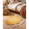 Beliani Vaikiškas kilimas DUCKIE geltonas 95 x 120 cm medvilninis