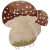Beliani Vaikiškas kilimas TOADSTOOL, šviesiai smėlio spalvos, 100 x 100 cm, medvilninis