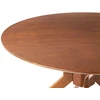 Beliani Valgomasis stalas TYMIS tamsaus raudonmedžio spalvos 120 cm