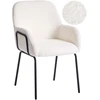 Beliani Valgomojo kėdė ALGONA Boucle, kreminės spalvos