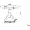 Beliani Valgomojo stalas AKRON Balta 100 cm 100 cm