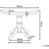 Beliani Valgomojo stalas AKRON baltas 120 cm