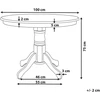 Beliani Valgomojo stalas AKRON juodas 100 cm