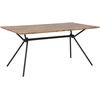Beliani Valgomojo stalas AMSTERDAM tamsiai rudas 160 cm 90 cm