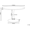 Beliani Valgomojo stalas BOCA baltas 120 cm