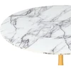 Beliani Valgomojo stalas BOCA marmuro imitacijos / auksinis 90 cm