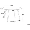 Beliani Valgomojo stalas BOVIO juodas 120 cm
