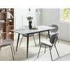 Beliani Valgomojo stalas EFTALIA baltas marmuras 120/150 cm 80 cm
