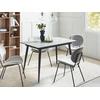 Beliani Valgomojo stalas EFTALIA baltas marmuras 120/150 cm 80 cm