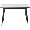 Beliani Valgomojo stalas EFTALIA baltas marmuras 120/150 cm 80 cm