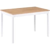 Beliani Valgomojo stalas HOUSTON šviesaus ąžuolo spalvos 125 cm 75 cm