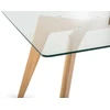 Beliani Valgomojo stalas HUDSON II, skaidrus, 180x90 cm, stiklinis