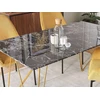 Beliani Valgomojo stalas KENTON juodo marmuro spalvos 140x80 cm grūdinto stiklo