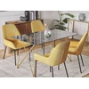 Beliani Valgomojo stalas KENTON juodo marmuro spalvos 140x80 cm grūdinto stiklo
