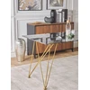 Beliani Valgomojo stalas KENTON juodo marmuro spalvos 140x80 cm grūdinto stiklo