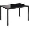 Beliani Valgomojo stalas LAVOS, juodas, 120 cm x 80 cm, grūdintas stiklas
