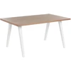 Beliani Valgomojo stalas LENISTER rudas/baltas 150 cm x 90 cm
