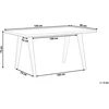 Beliani Valgomojo stalas LENISTER rudas/baltas 150 cm x 90 cm