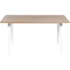 Beliani Valgomojo stalas LENISTER rudas/baltas 150 cm x 90 cm