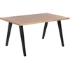 Beliani Valgomojo stalas LENISTER rudas/juodas 150 cm x 90 cm