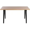 Beliani Valgomojo stalas LENISTER rudas/juodas 150 cm x 90 cm
