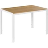 Beliani Valgomojo stalas MANN rudas/baltas 120 cm 80 cm