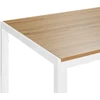 Beliani Valgomojo stalas MANN rudas/baltas 120 cm 80 cm