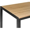 Beliani Valgomojo stalas MANN rudas/juodas 120 cm 80 cm