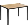 Beliani Valgomojo stalas MANN rudas/juodas 120 cm 80 cm