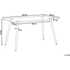 Beliani Valgomojo stalas MIDLAND juodas 140 cm 80 cm grūdintas stiklas