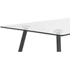 Beliani Valgomojo stalas MIDLAND juodas 140 cm 80 cm grūdintas stiklas