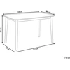 Beliani Valgomojo stalas MODESTO Pilkas 120 cm 80 cm Medinis