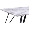 Beliani Valgomojo stalas MOLDEN marmuro imitacija / juodas 150 cm 80 cm