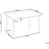 Beliani Valgomojo stalas NEWBERRY baltas 120 cm x 80 cm
